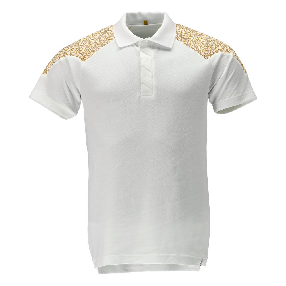 Polo-Shirt FOOD & CARE Weiß/Currygelb 6XL