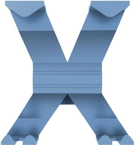 Wandgarderobe Alu.4HakenLänge 170mm pastellblau