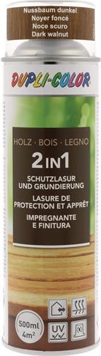 Holzschutzlasur 2in1 Farbe nussbaum dunkel 500ml Spraydose DUPLI-COLOR