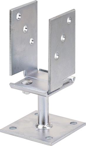 U-Pfostenträger 71-131x110x70x100mm galv.verz.d.pass.breiverstel,zum Aufschr.GAH