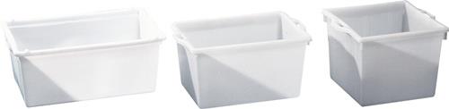 Kunststoffbehälter eck.160l PE natur L880xB640xH360mm konische Form GRAF