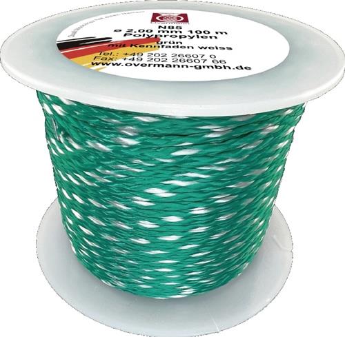 Maurerschnur L.100m D.2mm 65kg PP grün/weiß