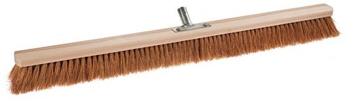 Besen Kokos L.1000mm m.Metallstielhalter Flachholz