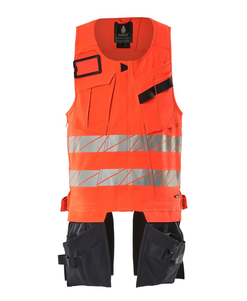 Werkzeugweste ACCELERATE SAFE Hi-vis Rot/Schwarzblau L