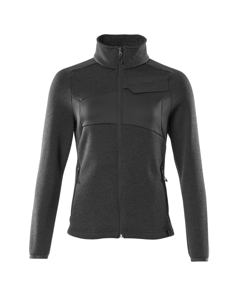 Damen-Passform Strickpullover mit Reißverschluss ACCELERATE Schwarz S