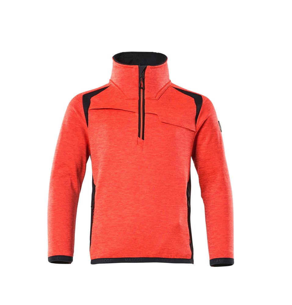 Fleecejacke für Kinder ACCELERATE SAFE Hi-vis Rot/Schwarzblau 152