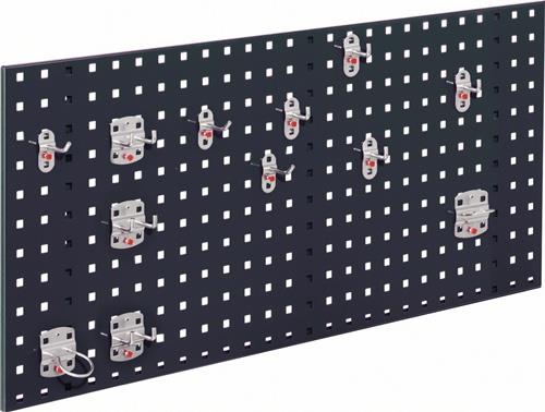 Lochplatte B450xL1000mm grau 12 tlg.RASTERPLAN