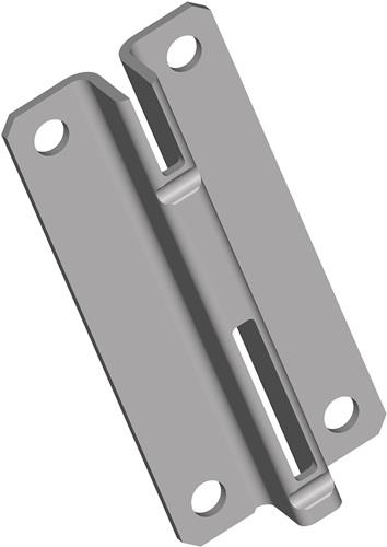 Kurzschiene 10005 L.70mm weiß STA einreihige Lochung PA ALFER ELEMENT SYSTEM