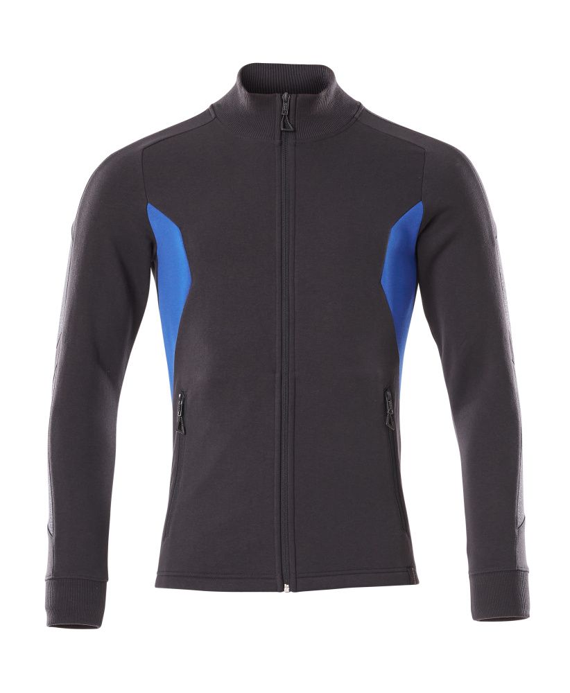 Sweatshirt mit Reißverschluss ACCELERATE Schwarzblau/Azurblau 3XLONE