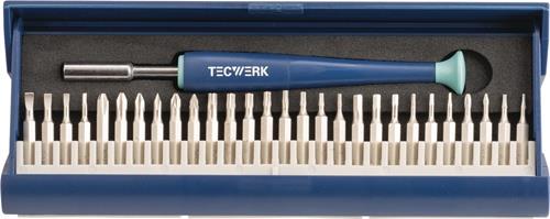 Feinmechanikerbitset 29tlg.m.Wechselbits in Ku.-Kass.TECWERK