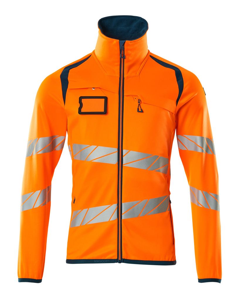 Fleecejacke ACCELERATE SAFE Hi-vis Orange/Dunkelpetroleum L