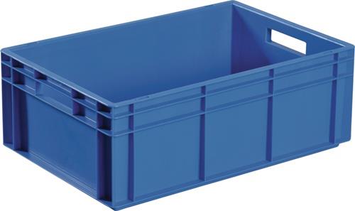 TransportbehälterL600xB400xH150mm blau PP Durchfassgr.Seitenwände geschl.TECWERK