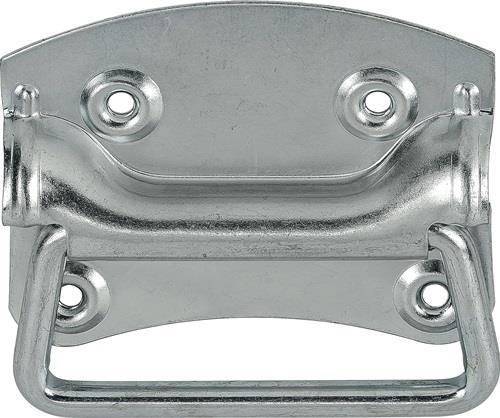 Kistengriff Höhe70mm Breite80mm STA blau verz.Löcher 4 VORMANN