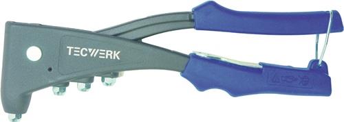 Handblindnietsetzgerät L.255mm Arbeitsber.2,4-5mm m.Öffnungsf.TECWERK