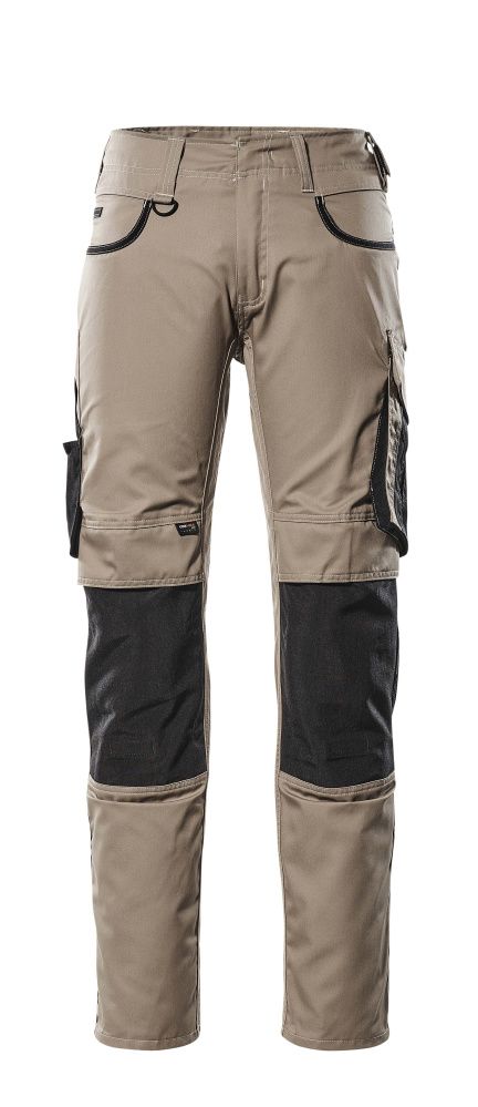 Hose mit Knietaschen UNIQUE Hellkhaki/Schwarz 82C44