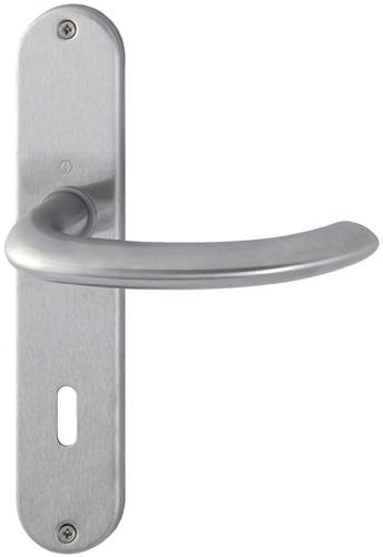 Langschildgarnitur Mar.E1138Z/302 VA F69 OB 72mm DIN L/R HOPPE