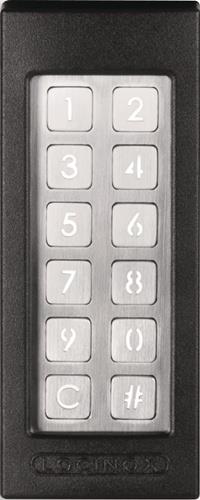 Zugangs-Tastatur Slimstone-2- Codetast.Schutzklasse IP65 schwarz/silber Bel.Ja