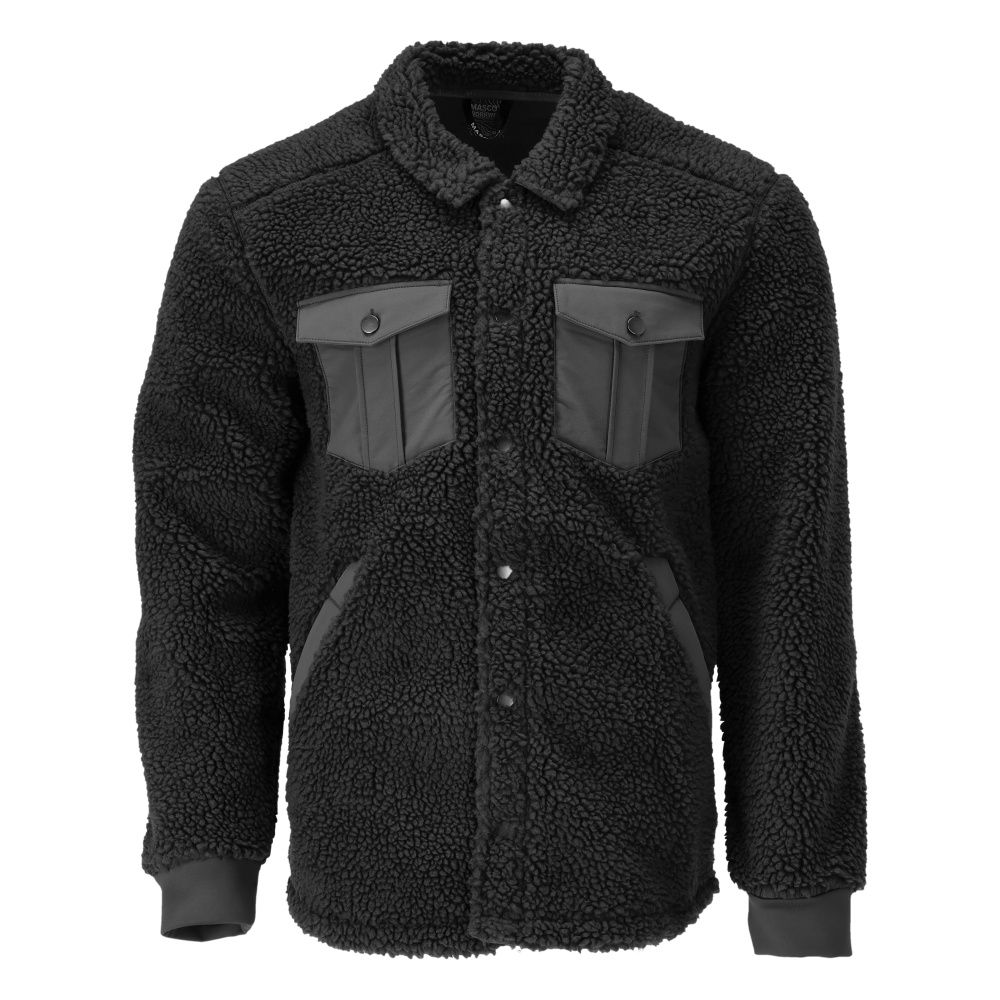 Faserpelz Hemd CUSTOMIZED Schwarz XL