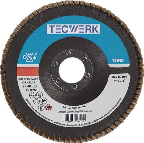 Fächerscheibe D.115mm K.120 kon.INOX ZK TECWERK