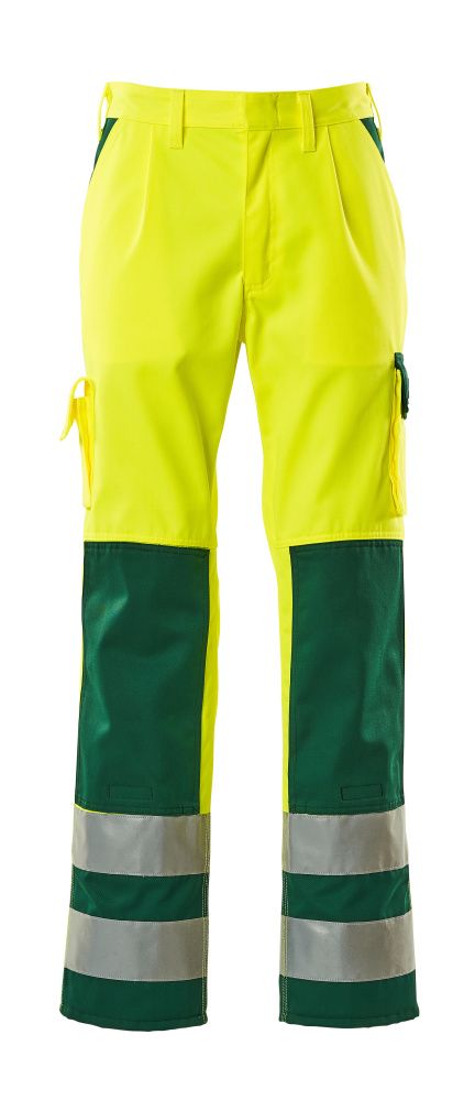 Hose mit Knietaschen SAFE COMPETE Hi-vis Gelb/Grün 76C50