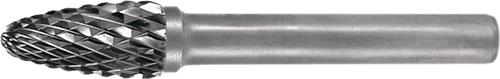 Frässtift RBF D.10mm Kopf-L.20mm Schaft-D.6mm HM Verz.Kreuz TECWERK