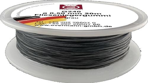 Fliesenlegergummi L.20m S.0,5mm f.Spannecken grau OVERMANN