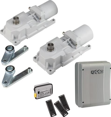 Drehtorantrieb POWER Kit 24V 2-flüglig Flügel-B.max.200 bzw.350cm FAAC