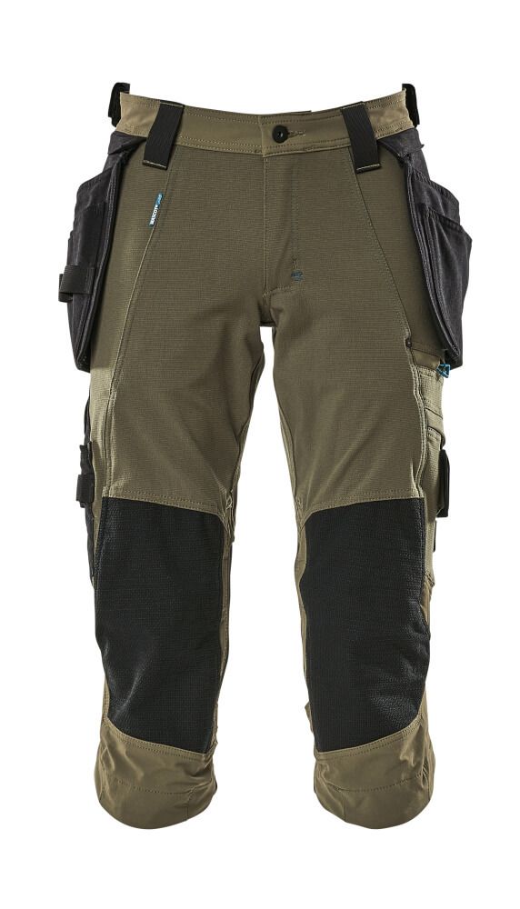 Dreiviertel-Hose mit Hängetaschen ADVANCED Moosgrün C42