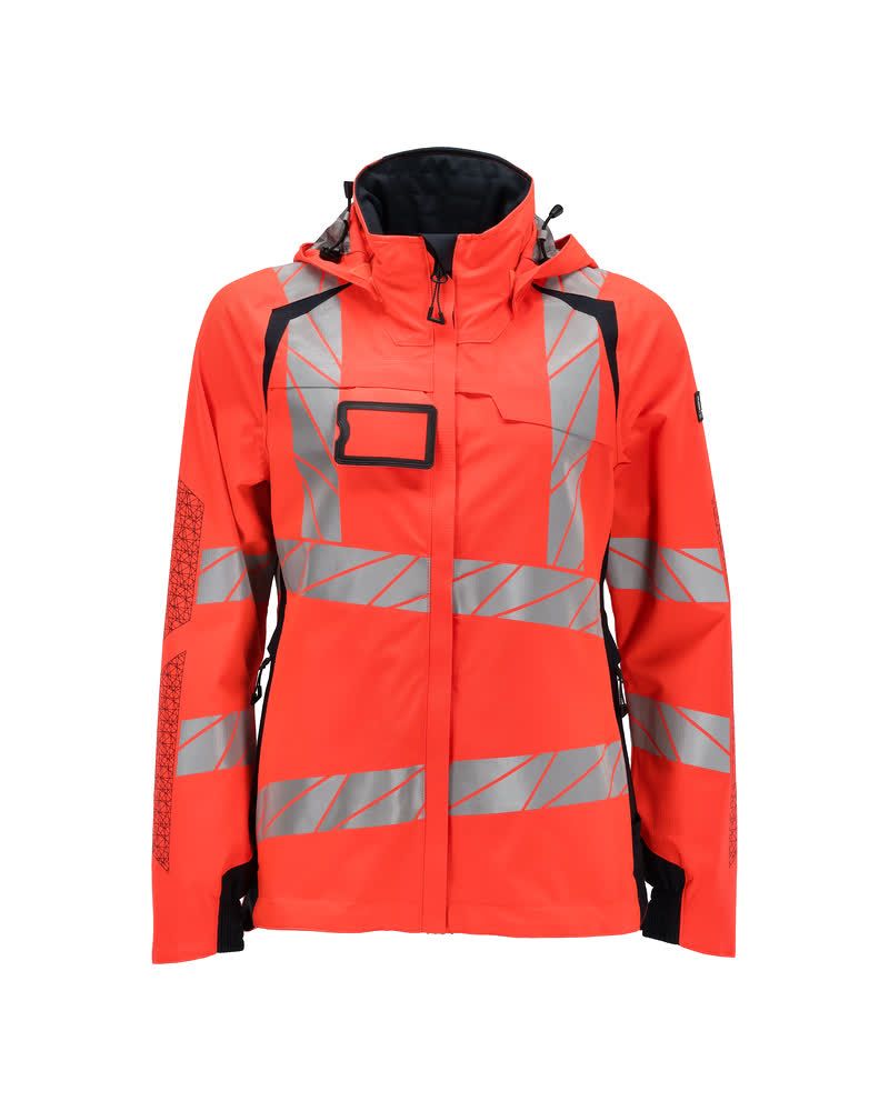 Damen-Passform Hardshelljacke ACCELERATE SAFE Hi-vis Rot/Schwarzblau L