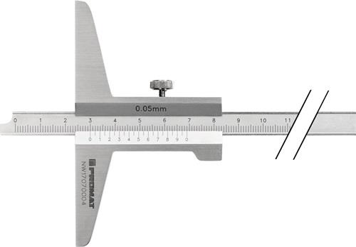 Tiefenmessschieber DIN 862 200mm ger.Schiene 10x4,5mm PROMAT