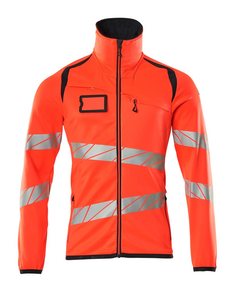 Fleecejacke ACCELERATE SAFE Hi-vis Rot/Schwarzblau L