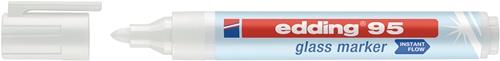 Glasmarker 95 weiß Strich-B.1,5-3mm Rundspitze EDDING