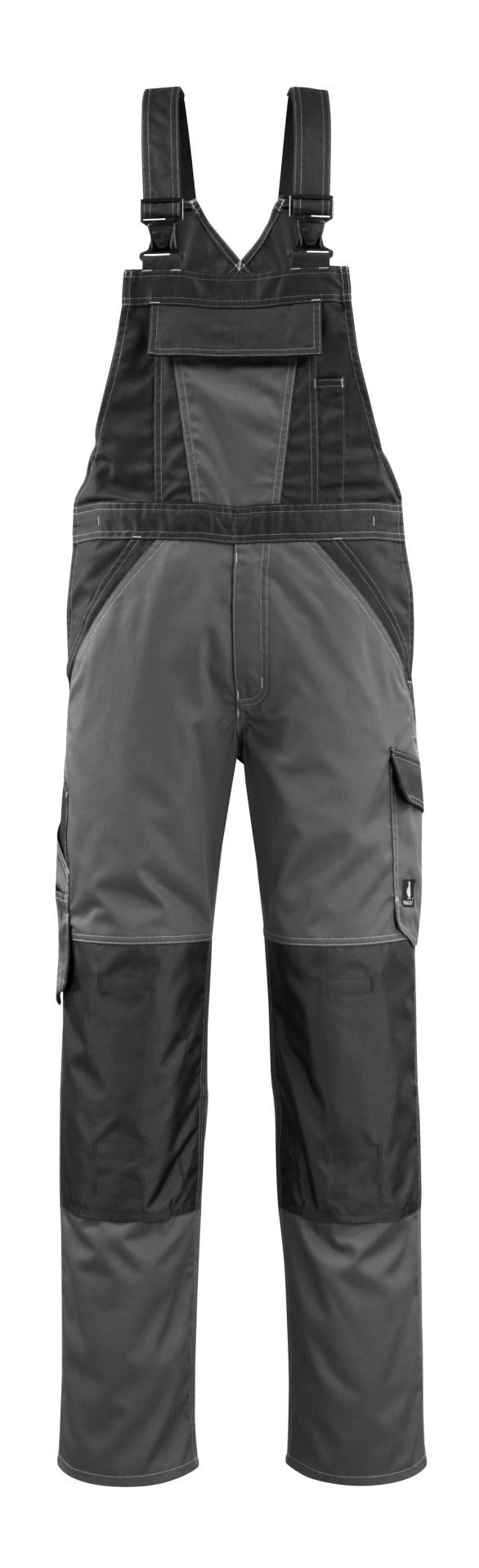 Latzhose mit Knietaschen LIGHT Dunkelanthrazit/Schwarz 76C48