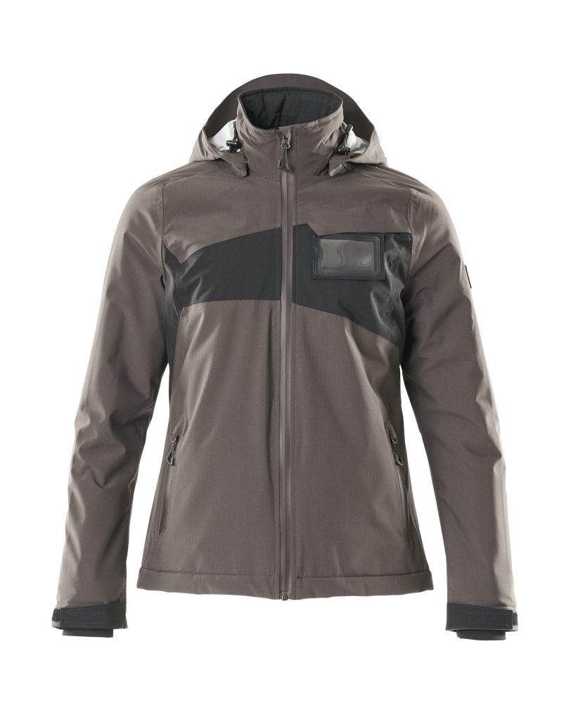 Damen-Passform Winterjacke ACCELERATE Dunkelanthrazit/Schwarz M