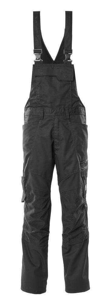 Latzhose mit Knietaschen ACCELERATE Schwarz 82C44