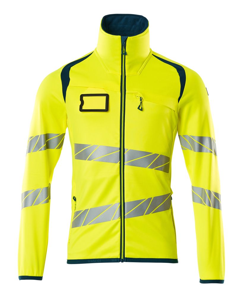 Fleecejacke ACCELERATE SAFE Hi-vis Gelb/Dunkelpetroleum L