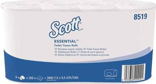 Toilettenpapier SCOTT® ESSENTIAL 8519 2-lag.,Kleinrollen 64 RL a 350 Blätter