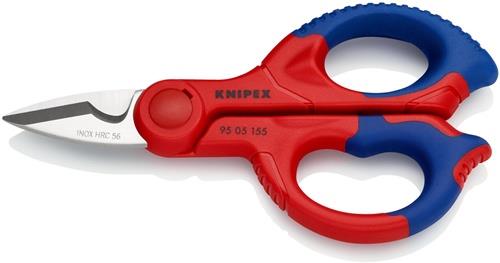 Elektriker-/Handwerkerschere L.155mm 2-K.-Hüllen KNIPEX