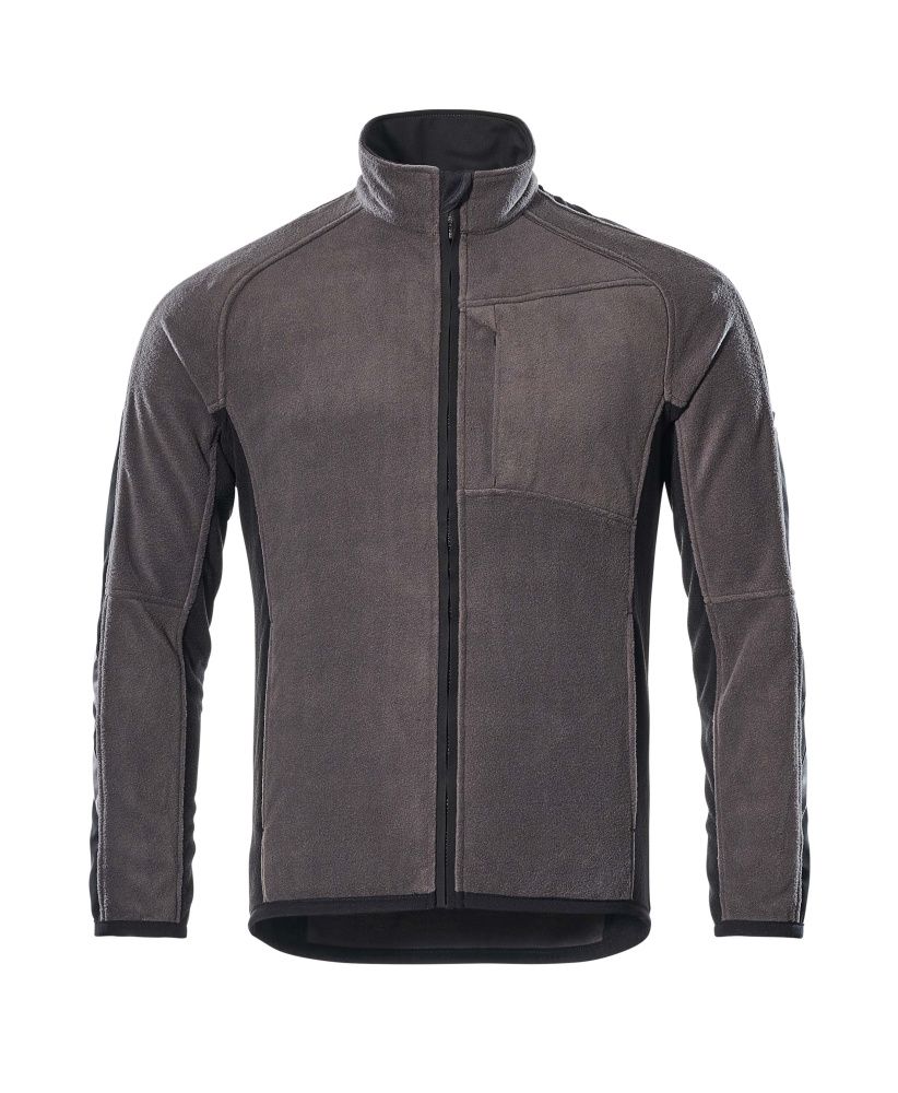 Fleecejacke UNIQUE Dunkelanthrazit/Schwarz XL
