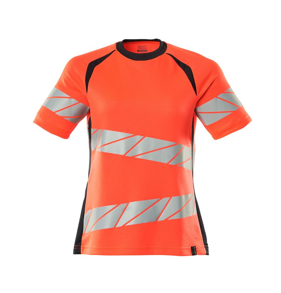Damen-Passform T-Shirt ACCELERATE SAFE Hi-vis Rot/Schwarzblau 5XLONE