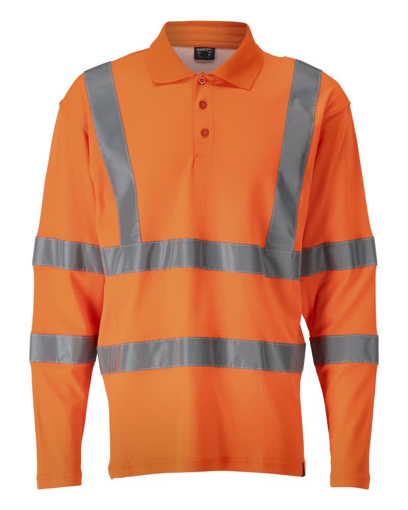 Polo-Shirt, Langarm SAFE CLASSIC Hi-vis Orange S