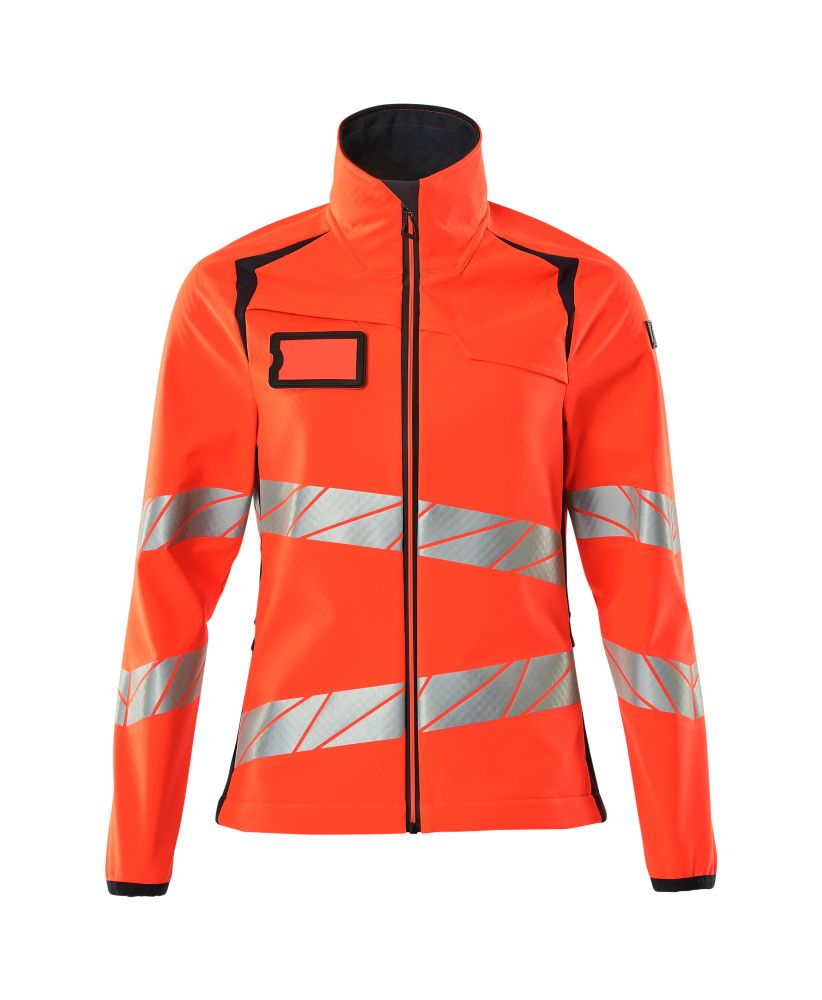 Damen-Passform Softshelljacke ACCELERATE SAFE Hi-vis Rot/Schwarzblau 5XL