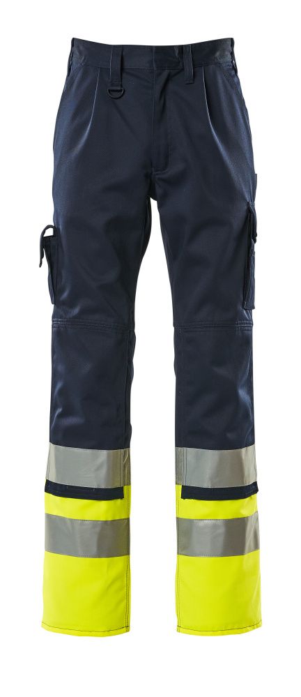 Hose mit Knietaschen SAFE COMPETE Marine/Hi-vis Gelb 82C45