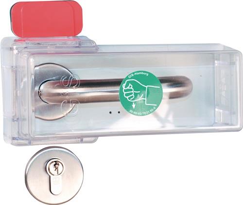 Fluchttürhaube Typ K Sicherung v.Türdrückern Macrolon-Kunststoff transp.GFS