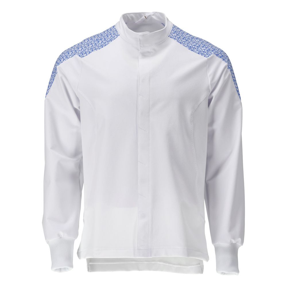 Jacke FOOD & CARE Weiß/Azurblau XL
