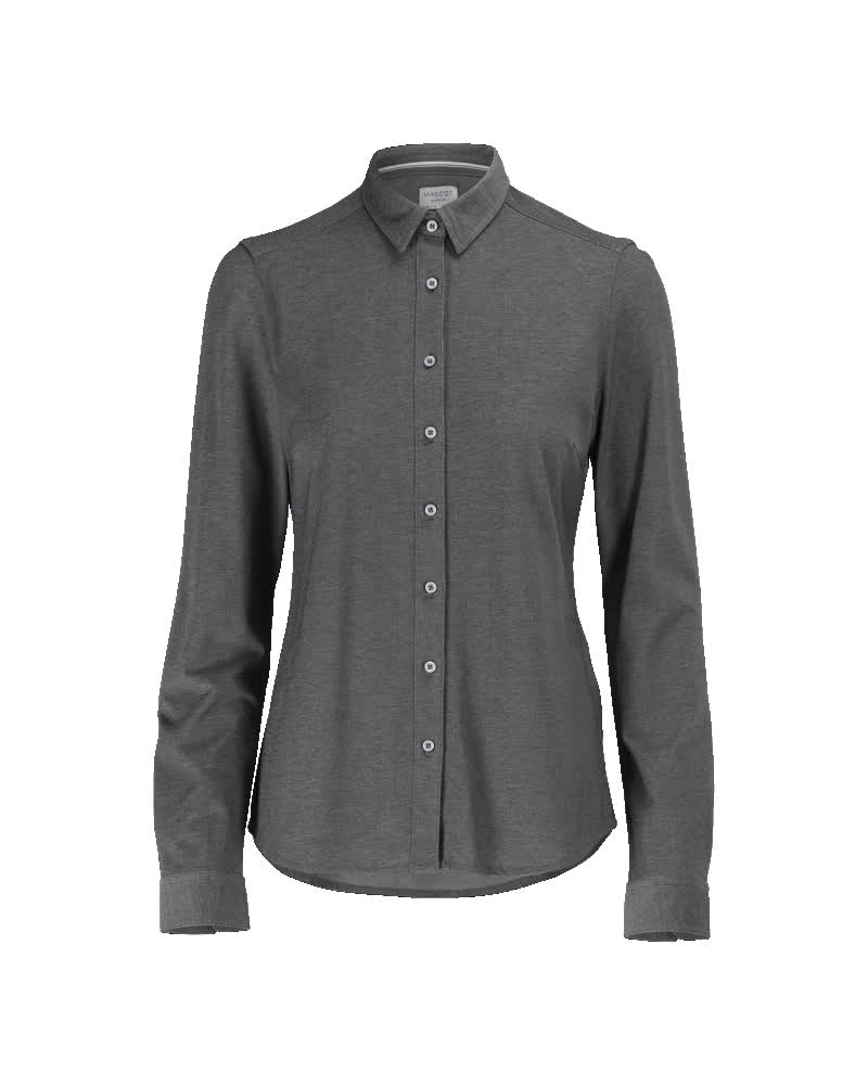 Damen-Passform Hemd FRONTLINE Dunkelanthrazit/Hellgrau-meliert 40