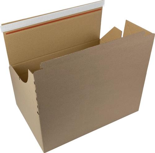 Automatikkarton Wellpappe L473xB288xH197mm einwellig braun