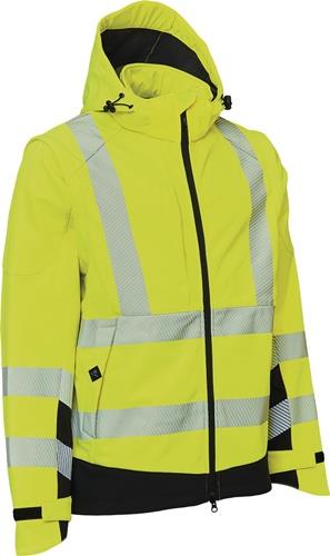 Warnschutz Softshelljacke VISIBLE XTREME Gr.L warngelb/schwarz ELKA RAINWEAR