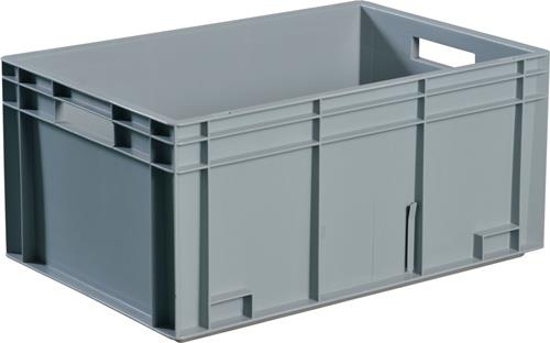 Transportbehälter L600xB400xH150mm grau PP Durchfassgr.Seitenw.geschl.TECWERK