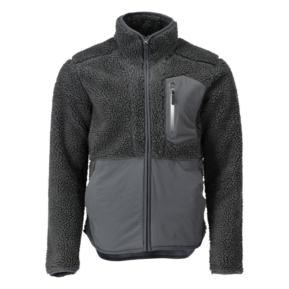 Faserpelz Jacke mit Reißverschluss CUSTOMIZED Anthrazitgrau XL